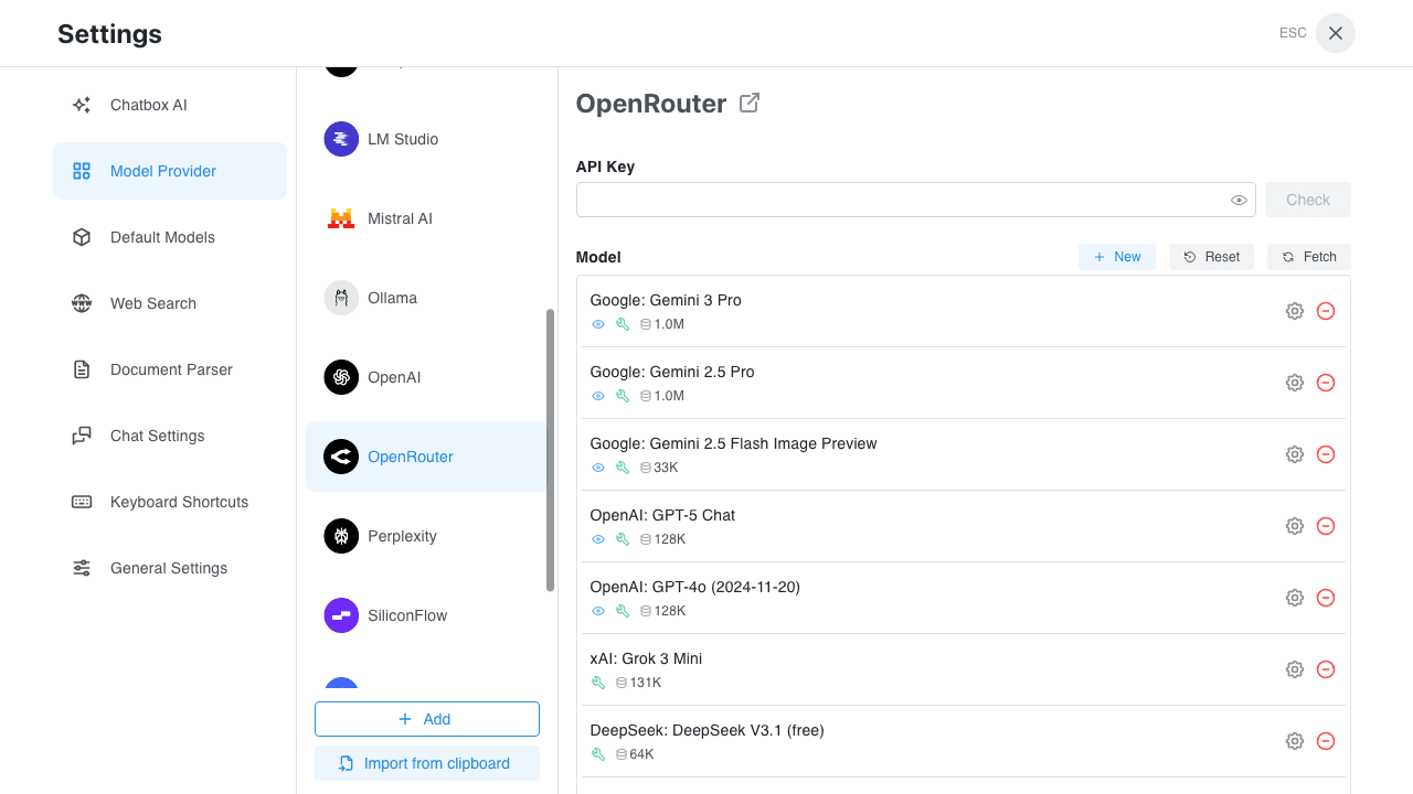 Configure API Key (Desktop)