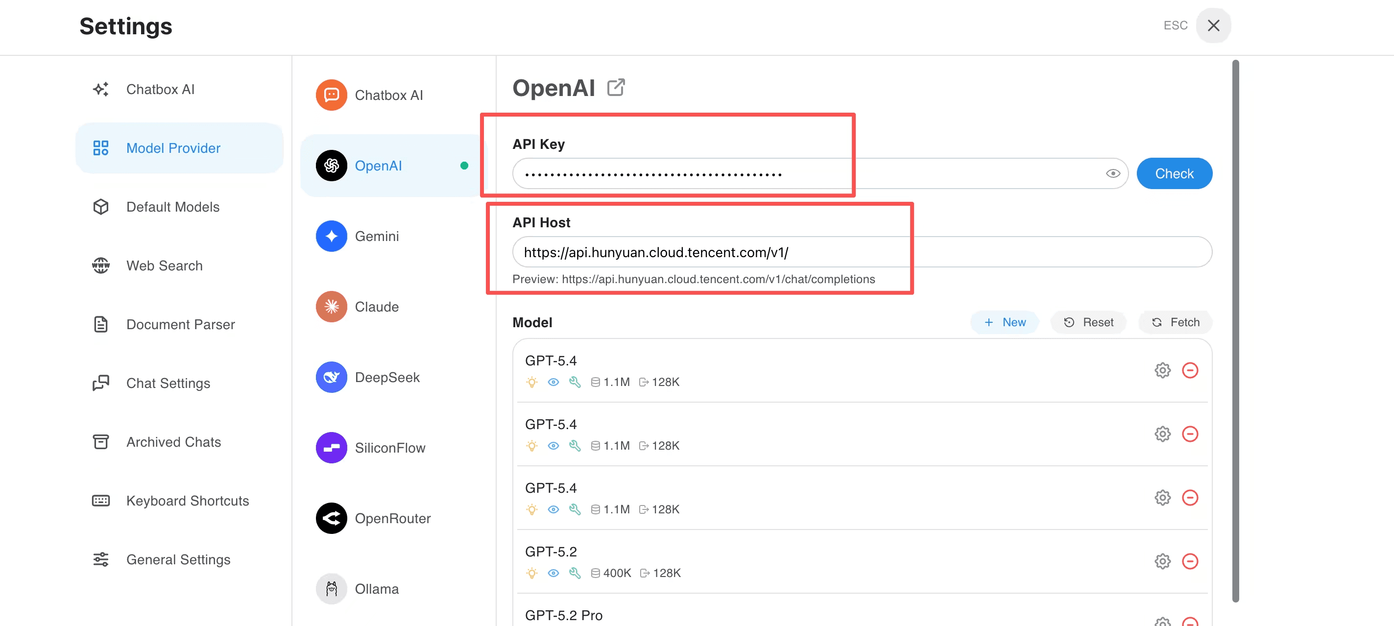 腾讯混元 API Key 配置 (桌面端)
